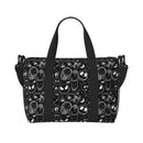 Halloween Bats Devil Print Duffel Bag Weekender Overnight Bag for Women Men Teens Lighweight Travel Bag for Gym Yoga Sport