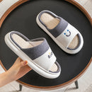 Women's Slippers Comfortable Soft Thick Sole Four Seasons Indoor Linen Slippers Soft Sole Anti Slip Couples's Home Slippers 2024