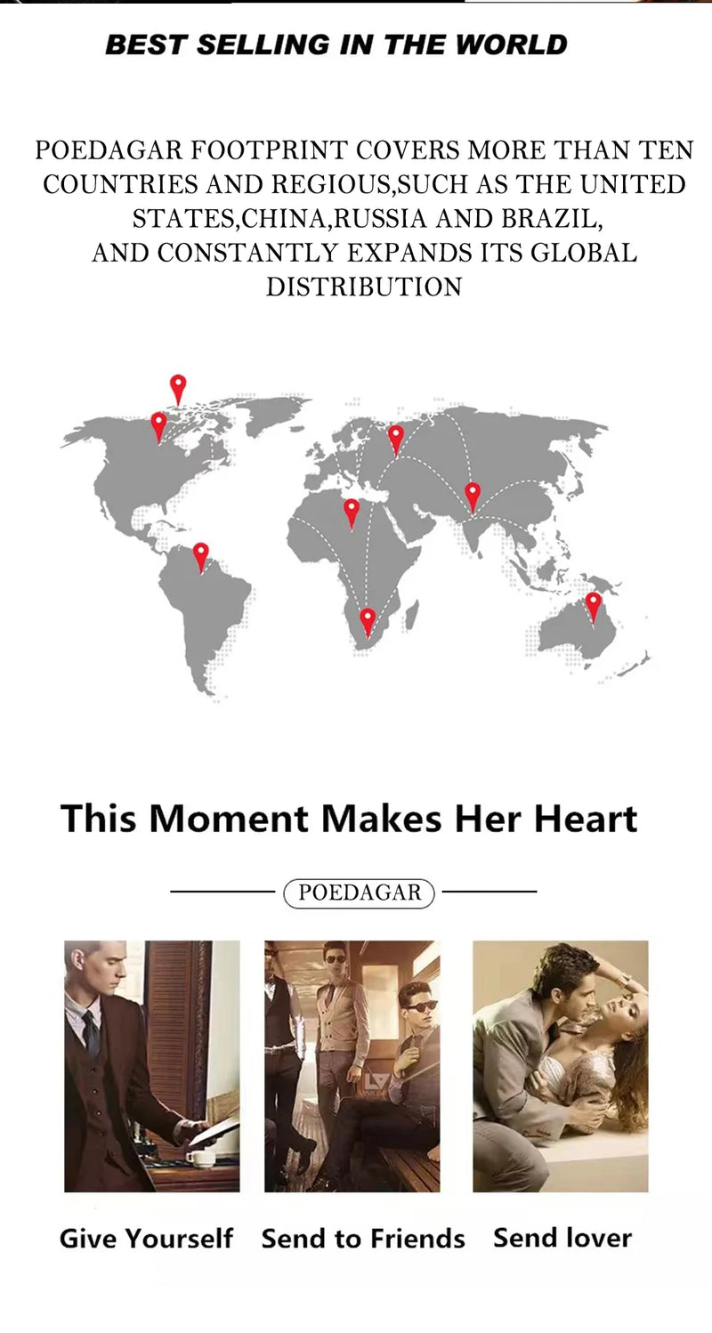 POEDAGAR Luxury Watch For Men High Quality Luminous Waterproof Chronograph Men's Watch Stainless Steel Men Quartz Watches Reloj