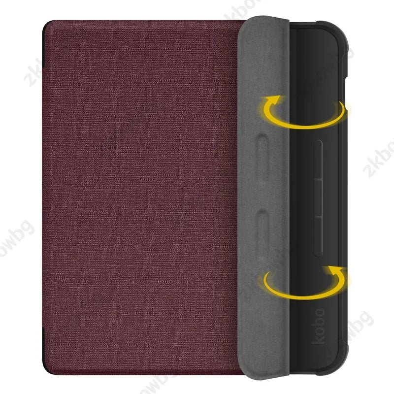 Magnetic Cover For Kobo Libra Colour 2024 Release 7" eBook with Soft TPU Back Cover For Kobo Libra2 2021 HandStrap Smart Case