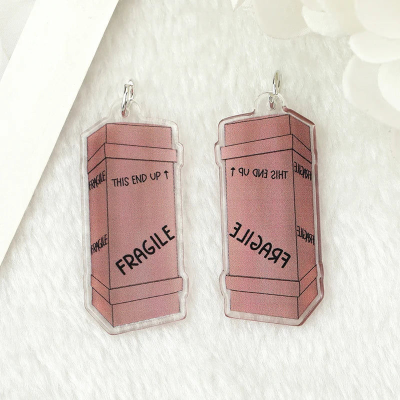 6Pcs Halloween Charms Creative Acrylic Fragile Strange Desk Lamp Pendant  Jewlery Findings For Necklace Keychain  Diy