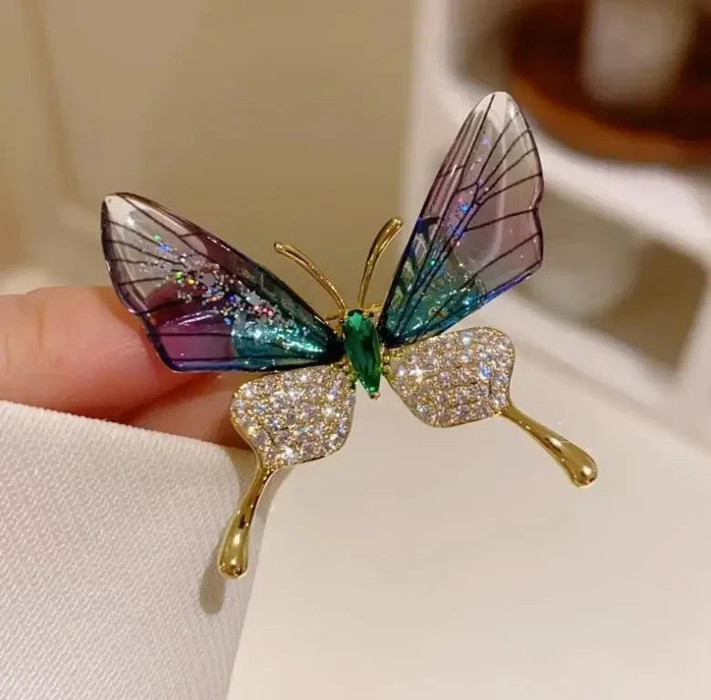 New Cute Green Yellow Crystal Bee Brooch Pin For Women Luxury Brand Exquisite Insect Suit Corsage Scarf Dress Coat Lapel Pins