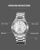 Reloj electrónico SKMEI 2310 resistente al agua para hombre, reloj de pulsera digital de acero inoxidable, reloj de lujo para hombre, reloj con movimiento, reloj para hombre