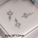 3pcs Vintage Lotus Flower/Potted Plant/Maple Leaf Art Line DIY Tassels Earrings Necklace Jewelry Making Titanium Steel Pendant