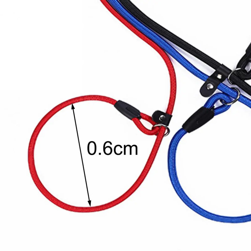 Strong Slip Lead Dog Leash Adjustable Loop High-density Nylon Braided Rope Training Leash for Large Medium Small Dogs