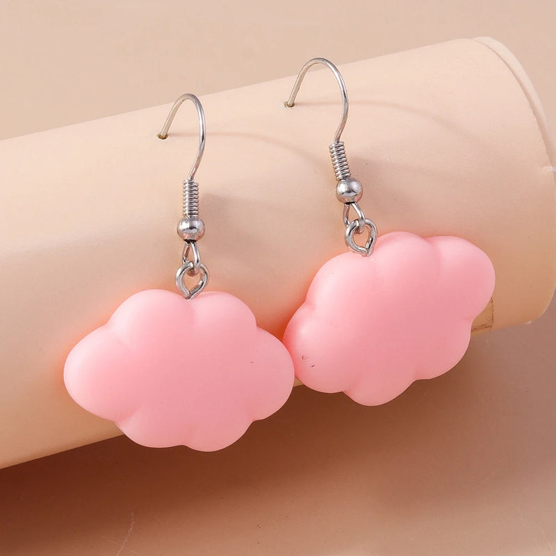Aihua Acrylic Rain Clouds Earrings Long Tassel Rain Star Pendant Earrings Handmade Cute Cloud Earrings New In Jewelry Gifts