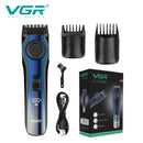 Recortadora de pelo VGR para hombre, ajustable, recargable, profesional, eléctrica, inalámbrica, V-080