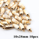 5-20pcsAcrylic Gold Plated Color Conch Sea Shell Charms Pendants Beads Jewelry Making Accessories DIY Handmade Necklace Bracelet