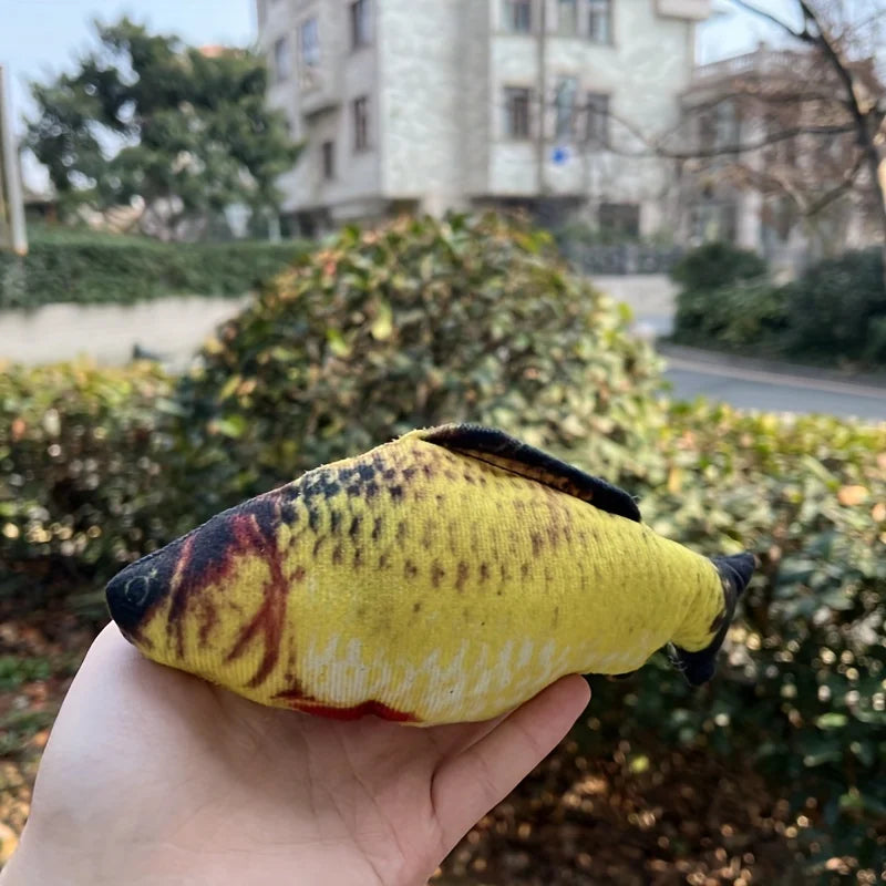 1pc Fish Design Pet Plush Toy, Chew Durable Cat Toy For Cat Interactive Supply