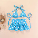 INS Fashion Dress Set for Dogs Summer Pet Cat Clothes Sexy Girls Pet Bikini Swimsuit for Small Dog Yorkshire Terrier Puppy Skirt