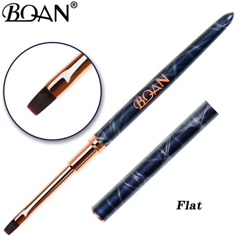 1pcs Marbled Nail Brush Gel Brush For Manicure Acrylic UV Gel Extension Pen Nail Polish Painting Drawing Brush Liner Nail Brush