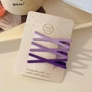 3Pcs/Set Women Girls solid Simplicity frosted Hair Clips Adult Alloy Barrettes Hairpins Female Fashion Hair Accessories