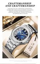 Classic Retro Brand Men Watch Business Steel Belt Calendar Luminous Waterproof Square Male Clock Fashion Quartz Watches gift