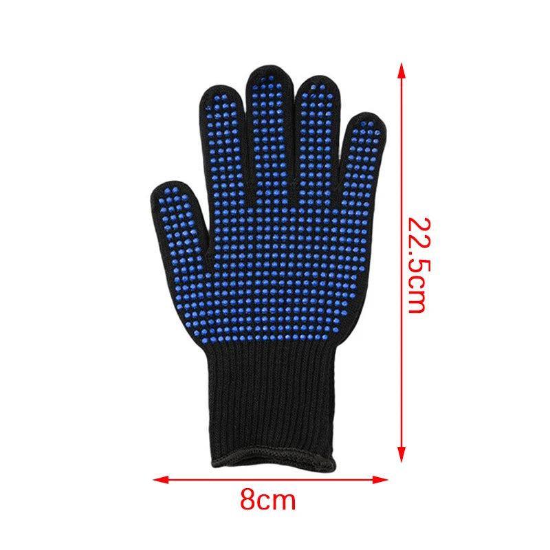 Double-sided Hair Straightener Perm Curling Hairdressing Heat Resistant Finger Glove Hair Salon Tools Thermal Styling Gloves