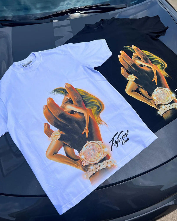 Summer Fashionable Design Printed Classic White T-shirts Vintage Trend Casual Oversized Tops Cotton Y2k Women's Short-Sleeves