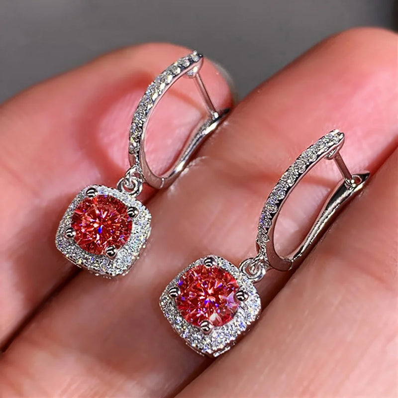 2024 New Bride Engagement Wedding Jewelry Elegant Shiny Mosan Diamond Beautiful Gift Milan Girl Fashion Pendant Earrings