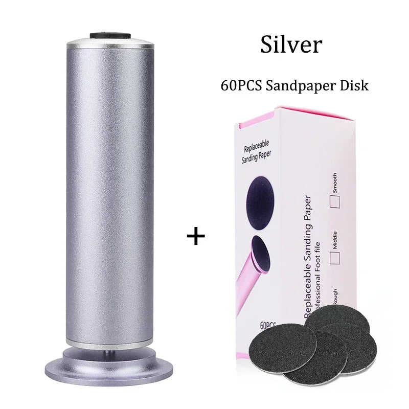 Herramientas eléctricas para pedicura, lima para pies, removedor de callos y piel muerta, máquina para limpiar y cuidar los pies, papel de lija de repuesto.