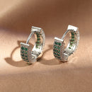 Luxury Cubic Zirconia Gold Color Zircon Hoop Earrings For Women Luxury Circle Crystal Girls Party Jewelry