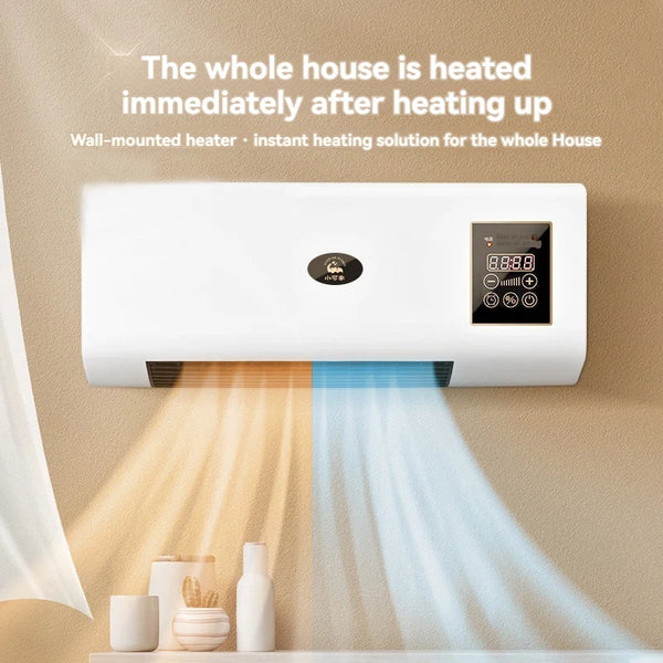 Dual use mobile small air conditioner, hot air blower, bathroom heater, household bedroom wall mounted electric heater, and heat