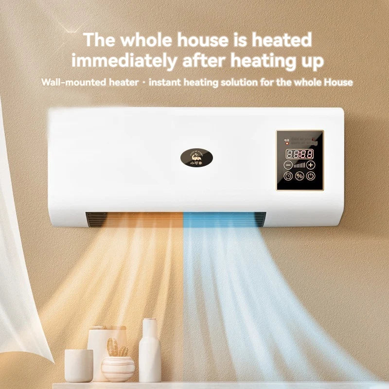 Dual use mobile small air conditioner, hot air blower, bathroom heater, household bedroom wall mounted electric heater, and heat