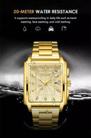 LIGE Gold Stainless Steel Men Watches Quartz Waterproof Luminous Male Clock Business Sport Mens Watch Luxury Calendar Man Watch