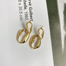 Exaggerated Irregular Metal Gold Color Chain Personality Pendant Earring for Women Punk Sweet Jewelry Wholesale Christmas Gift