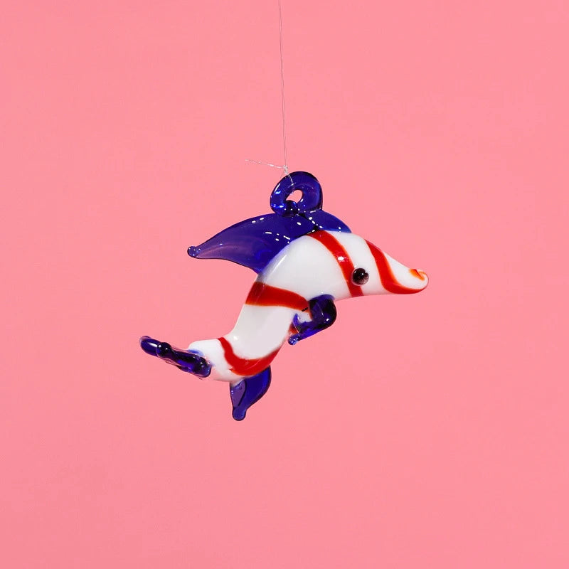 Floating Glass Tropical Fish Mini Figurine Pendant Aquarium Decoration Accessories Japanese Style Sea Animal Tiny Statue Fish