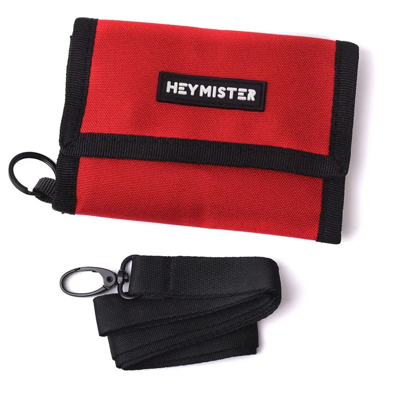 Trifold Students Wallets For Shoulder Sling Wallets Youth Men Women Short-style Hasp Card Purse Girls Boys Hasp Card Case Holder