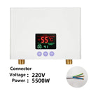 110V 220V Instant Water Heater Bathroom Kitchen Wall Mounted Electric Water Heater LCD Temperature Display with Remote Control