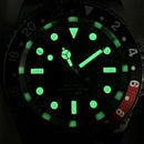Tandorio NH35 Black Dial 40mm Mechanical Dive Watch Men 200M Waterproof Lume Sapphire No Date Window Stainless Steel Bracelet