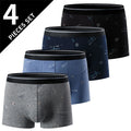 4-piece men's fashion printed boyshort comfortable plus size 5XL6XL juvenile underwear beach shorts elastic waist underwear