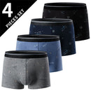 4-piece men's fashion printed boyshort comfortable plus size 5XL6XL juvenile underwear beach shorts elastic waist underwear