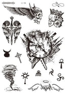 Face Tattoo Bull Head Face Sticker Neck Hand Back Cool Design Sexy Body Art Waterproof Temporary Tattoo Sticker for Man Woman