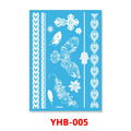 1PC Hanna Lace Tattoo Sticker White Silk Printing Waterproof Disposable Tattoo for Arm Sexy Bracelet