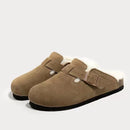 Shoes Female 2024 Hot Sale Closed Toe Women's Slippers Warm Casual Slippers Women Buckle Round Toe Flat with Outdoor Shoes Women