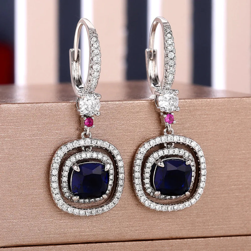 2024 New Bride Engagement Wedding Jewelry Elegant Shiny Mosan Diamond Beautiful Gift Milan Girl Fashion Pendant Earrings