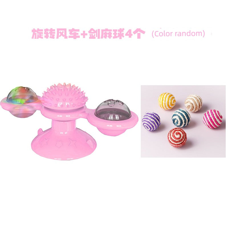 Cat Toy Self-Hi Relieving Stuffy Pet Turntable Cat Teaser Tumbler Windmill Supplies Kitty Toy Cat Toy