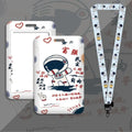 Cartoon Astronaut Card Holder Business Card Holder Cute Credit Card Holders with Lanyard ID Holders Badge Bus Card Cover Case