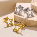 Gold Color Love Heart Earrings For Women Bow Stud 2023 Trend Simple Knot Earrings Piercing Fashion Jewelry Valentine's Day Gifts