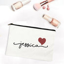 Personalized Makeup Bag Bridesmaid Maid of Honor Holiday Wedding Bachelorette Party Gifts Canvas Monogram Cosmetic Zipper Pouch