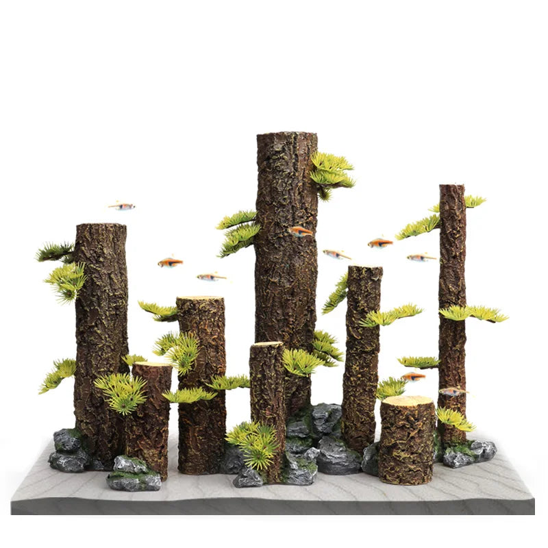 Simulation Tree Trunk Sinking Wood Driftwood Fish Tank Decorations aquatic plants Root Rainforest Forest Aquarium Accessories