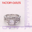 Anillo de compromiso con aguja de plata de ley 925, joyería romántica de moda, elegante engaste de cristal para mujeres y niñas, venta al por mayor