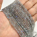 Purple Gem Beads Small Round Faceted Crystal Stone Beads Amethysts Crystal Mica Loose Beads For Jewelry Making DIY Necklace 15"