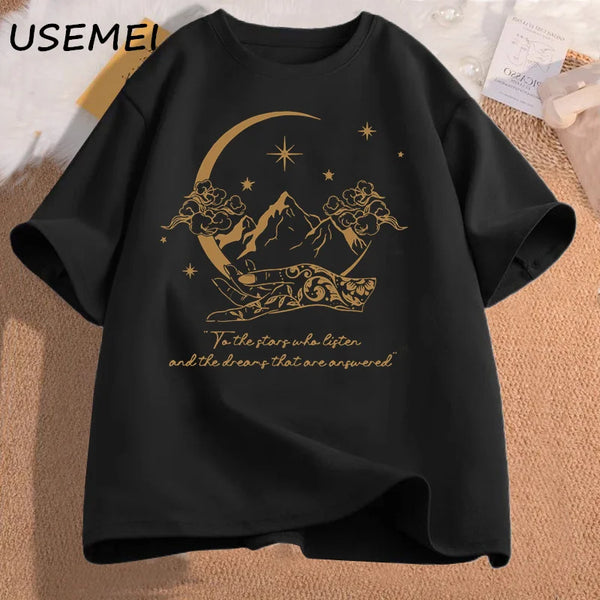 Velaris City of Starlight T-shirt Women To The Star Who Listen Acotar Tshirt SJM Merch City of Starlight Tshirts Cotton Tees