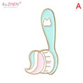Cartoon Brooch Dentist Badge Brooch Tooth And Toothbrush Enamel Tooth Brooches For Dentist Clothes Decoration Accessories Gift