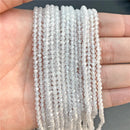 Purple Gem Beads Small Round Faceted Crystal Stone Beads Amethysts Crystal Mica Loose Beads For Jewelry Making DIY Necklace 15"