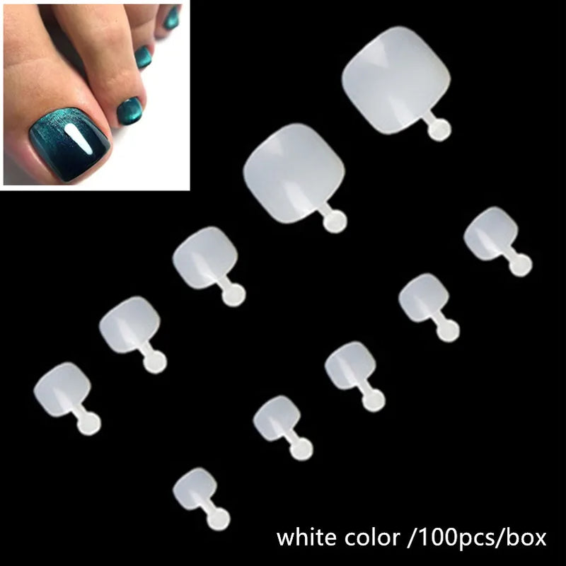 Fake Nails 100PCS Claw Shape Full Cover Wearable DisassemblyGlossy Pure White Red Orange Natural False Nails Tips