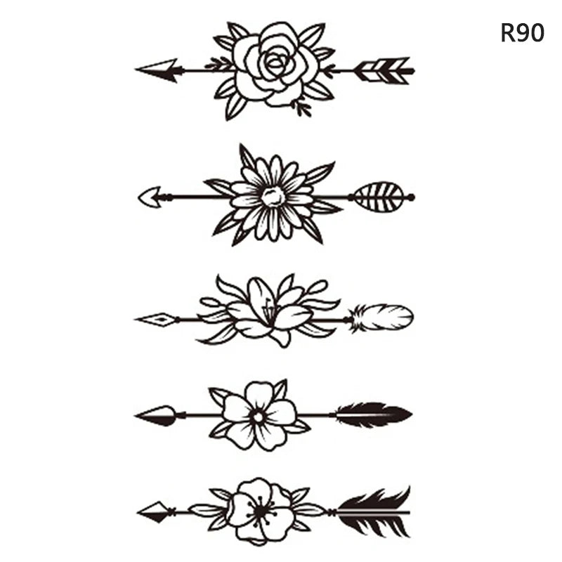 1Sheet Waterproof Temporary Tattoo Sticker 3D Butterfly Theme Fake Tattoo for Women Body Leg Arm Art