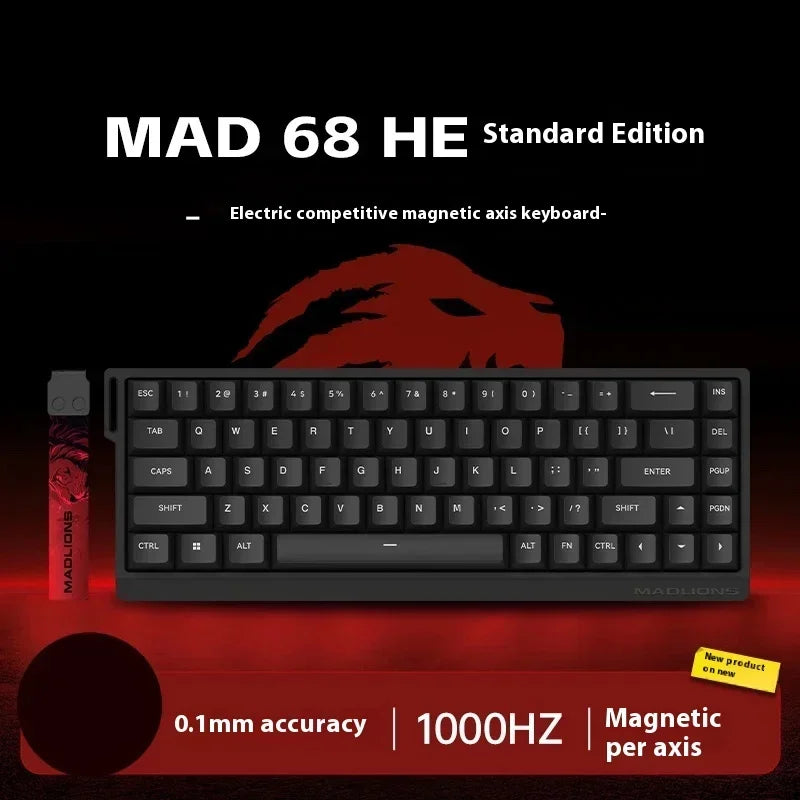 AI MADLIONS Mad60 Mad68 HE Mechanical Keyboard Magnetic Switch Madcatz Mad60he Wired Game Keyboard Rapid Trigger Custom Keyboard