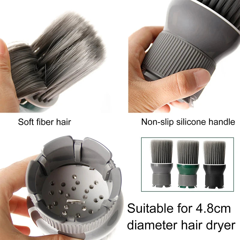 Barbertop Hair Dryer Brush for Salon Whirlwind Neck Cleaning Hairdressing Haircut Shredded Barber Hairbrush Tool